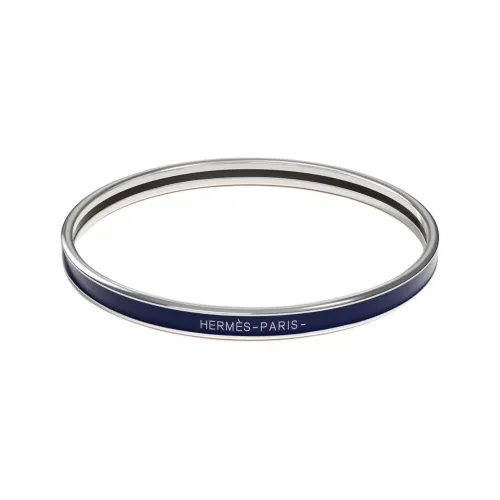 HERMES Эмаль Палладий Покрытый Браслеты Женские Abyss Синий