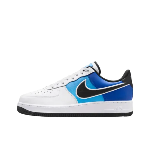 Nike Air Force 1 Slip Resistant Abrasion Resistant Низкие Скейтбординг Кроссовки Унисекс Белый Синий