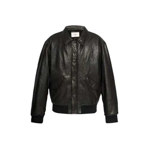 SAINT LAURENT SS24 Кожаная куртка мужская черная