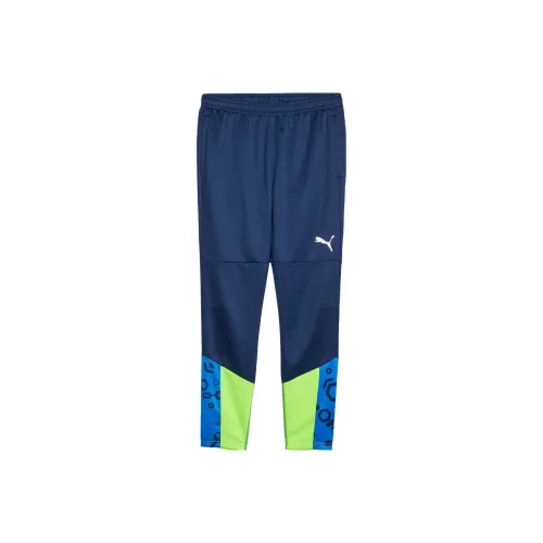 PUMA IndividualCUP Вязаные тренировочные брюки мужские темно-синие зеленые