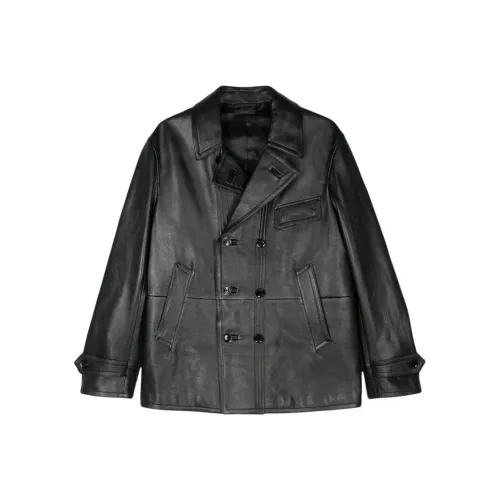 TOM FORD SS24 Кожа Куртка Мужская Черная