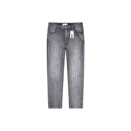 DAVID NAMAN Серый Мужской Джинсы