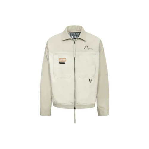 EVISU 2024 Осенний Зимний Куртка Мужская Бежево-Желтая