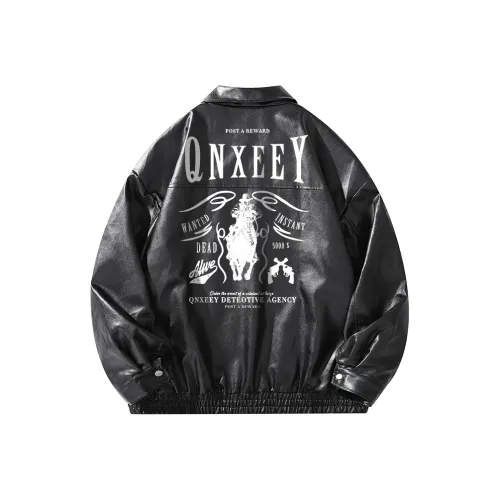 Qnxeey Унисекс Кожаные Куртки
