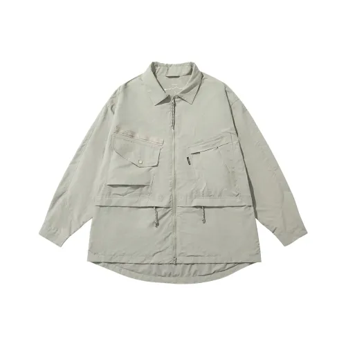 SET FUNS SETFUNS Outdoor Workwear Jacket Autumn Unisex Gray Beige