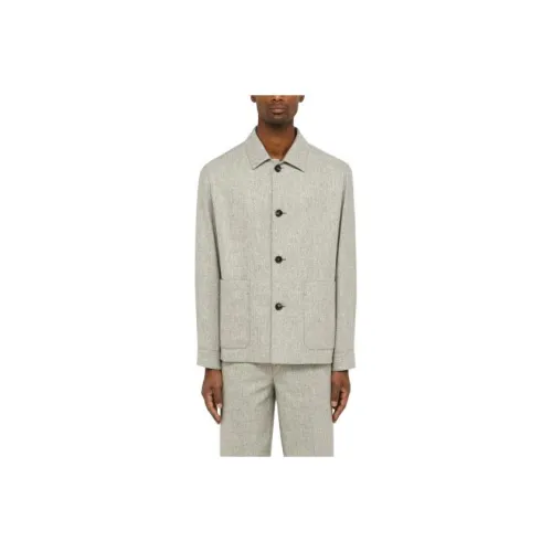 Ermenegildo Zegna Бежевые Мужские Куртки