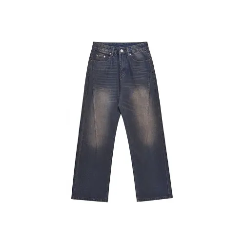 MT99 Темно-синие унисекс джинсы