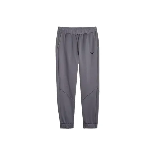 PUMA Вязаные тренировочные брюки мужские серые