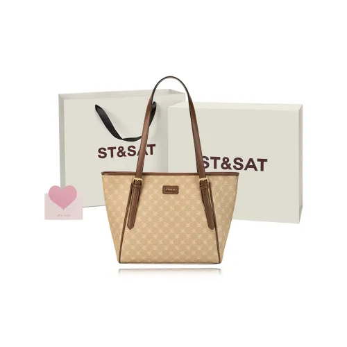 ST SAT PVC Сумка Сумка через плечо Стандартная Женская Темно-Кофейный Абрикос