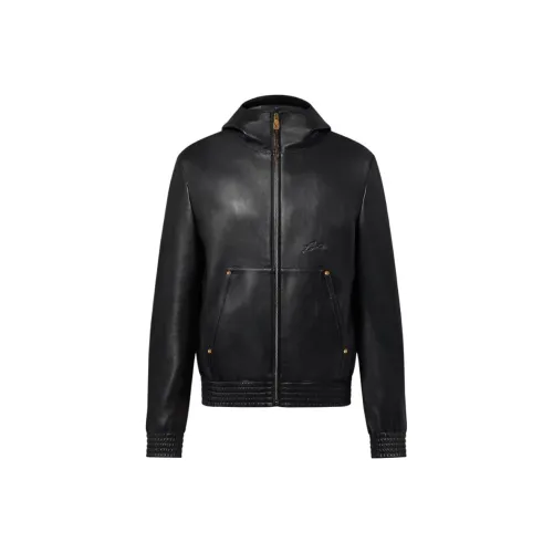 LOUIS VUITTON FW24 Кожа Куртка Мужская Черная