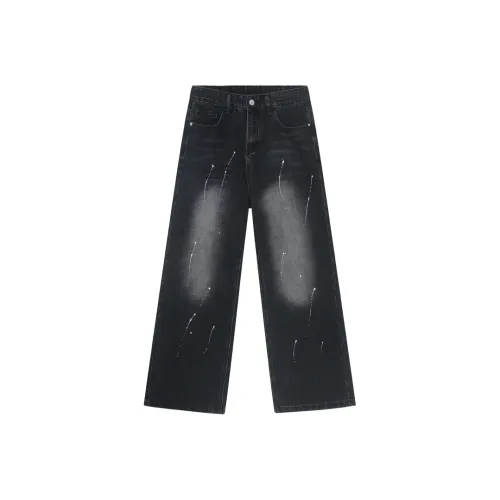 Voguo Relay Черные Унисекс Джинсы