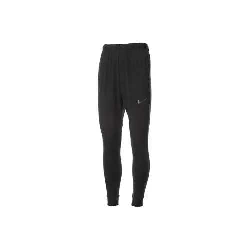 Nike Dri Fit Вязаные Тренировочные Штаны Мужские Черные