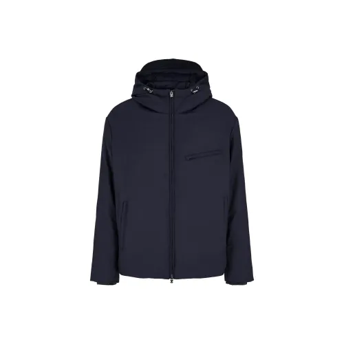 EMPORIO ARMANI SS24 Куртки и Пальто Мужской Морской Синий