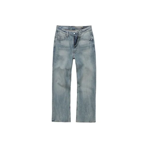 ABLE JEANS Мужской Светло-желтый Грязь Синий