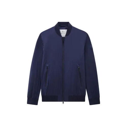 WOOLRICH SS24 Куртки и Пальто Мужской Морской Синий