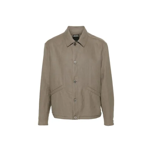 Zegna Куртки и Пальто Мужской Хаки