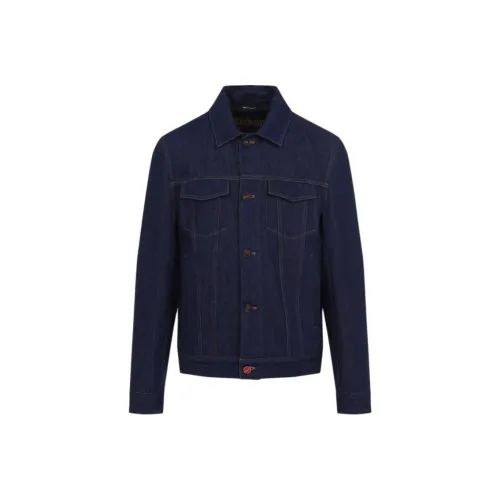 KITON Мужские синие куртки