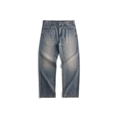 SANSHILIUJIE Джинсы Мужские Светло-Синие