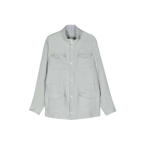 Eleventy FIRSTCLASS Made IN Italy SS24 Куртки Пальто Мужской Светло-Синий