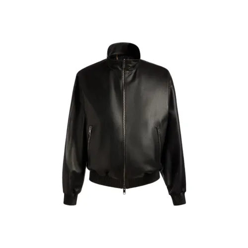 BALLY Adrien Brody Travel Collection FW24 Кожаная куртка Мужская Черная
