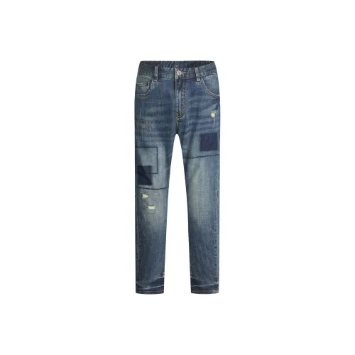 MANGANO Blue Men's Jeans MANGANO Синий Мужской Джинсы