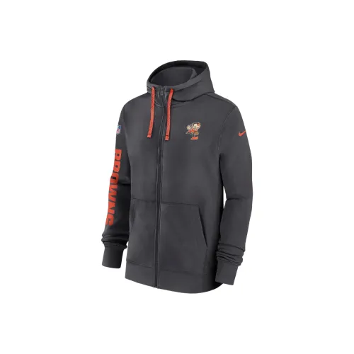 nike Клуб CLEVELAND Browns Sideline Team Issue Куртки и Пальто Мужской Черный Серый