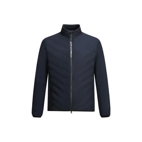 EMPORIO ARMANI EA7 FW24 Пуховик Мужской Темно-синий