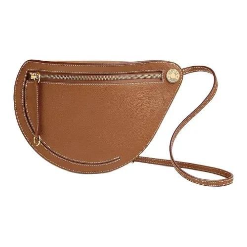 HERMES Petite Course Epsom Телячья кожа Плечевая сумка Маленькая Женская 37 Золотисто-коричневый