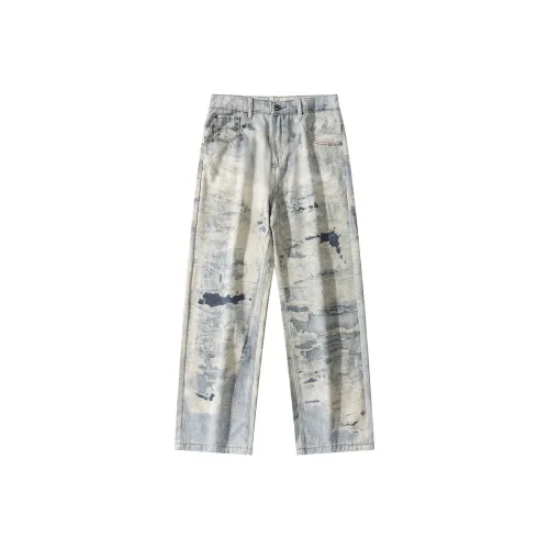 YINLEI Светло-синие мужские джинсы