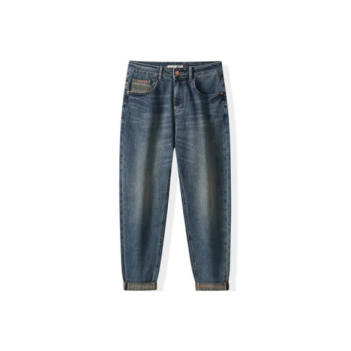 HALEBOSS Blue Men's Jeans HALEBOSS Синий Мужской Джинсы