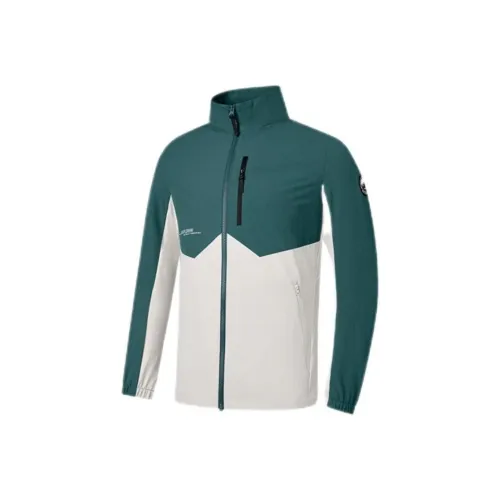 QIAODAN Тренчкот Мужской Aden Зеленый Дымчатый Белый