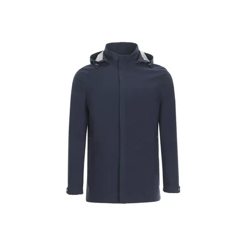 BRAUN BUFFEL Тренчкот Мужской Темно-синий