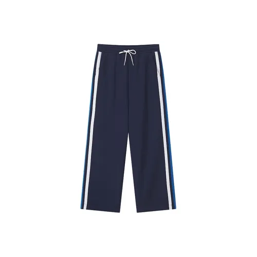 YOSHIYOYI Темно-синие унисекс вязаные тренировочные брюки