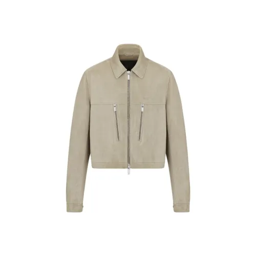 DIOR FW24 Кожа Куртка Мужская Бежевая