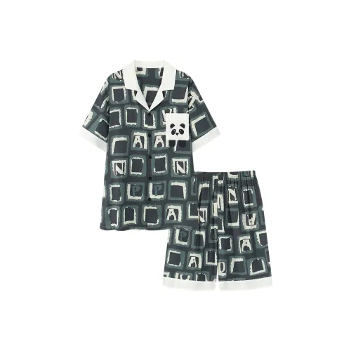 CHUDUAN Пижамный комплект мужской темно-зеленый