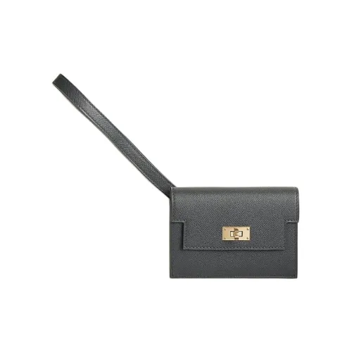 HERMES Kelly Pocket Madame Телячья кожа Кошелек Женские H0 Misty Серый