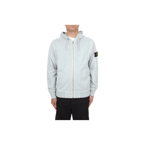 STONE ISLAND Толстовка Мужская Небесно-голубая