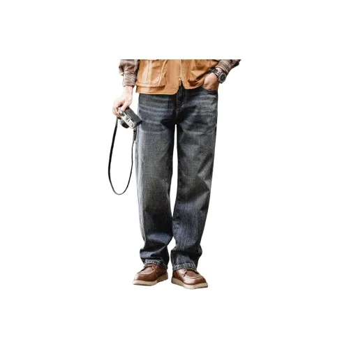GELANLU Винтаж Мужские Джинсы
