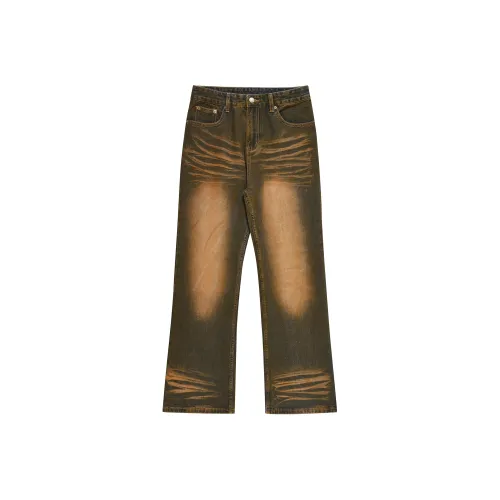 MT99 Коричневые унисекс джинсы