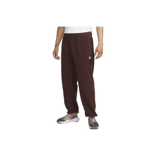 Nike Темно-красные мужские вязаные тренировочные штаны