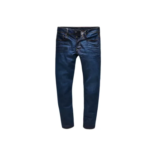STAR RAW Темно-синие мужские джинсы