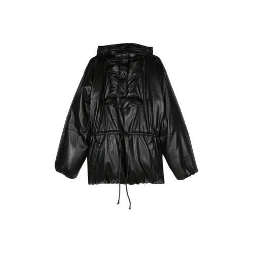 NANUSHKA SS24 Кожаная куртка унисекс черного цвета