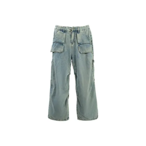 MJ STYLE Джинсы Мужские Ностальгический Синий