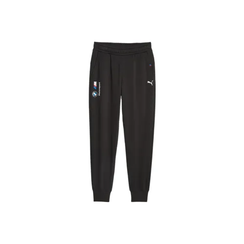 PUMA BMW M Motorsport ESS Флисовые штаны Вязаные тренировочные штаны Мужские Черные