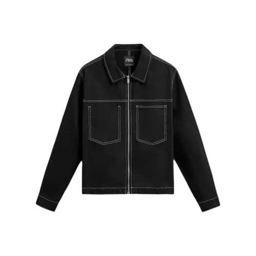 ZARA Куртки и Пальто Мужской Черный