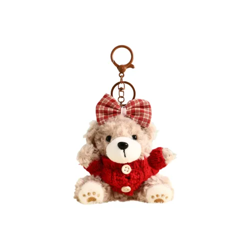 JIUJI Милый Цвет Печенья Bear Plush Кукла Charm Кукла Плюшевая Подвеска 11,5 см Высота