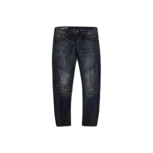 STAR RAW Темно-синие мужские джинсы