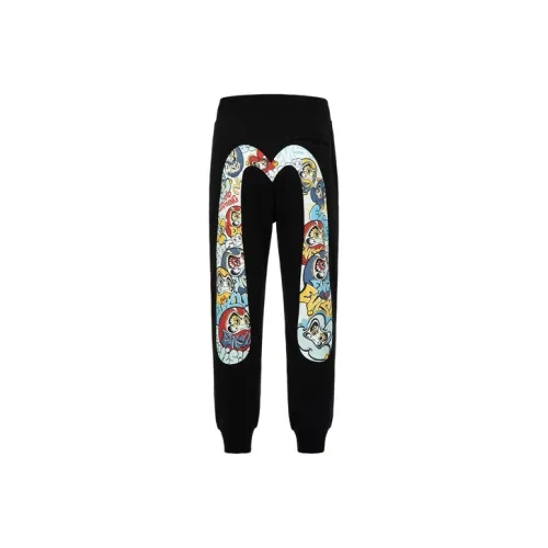 EVISU Вязаные спортивные брюки мужские черные