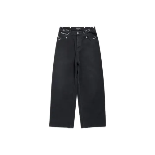 Balenciaga SS24 Джинсы Свободного кроя Унисекс Черные