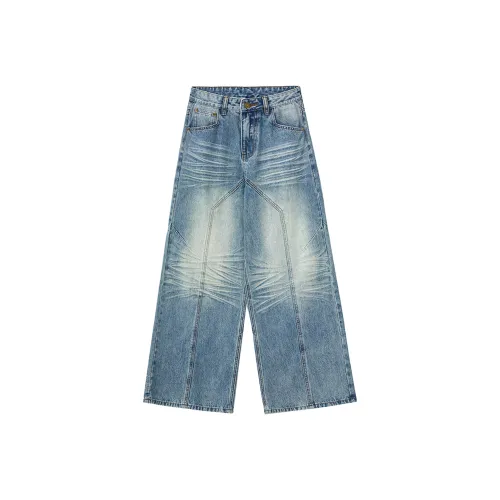 A3G4 Синие Унисекс Джинсы